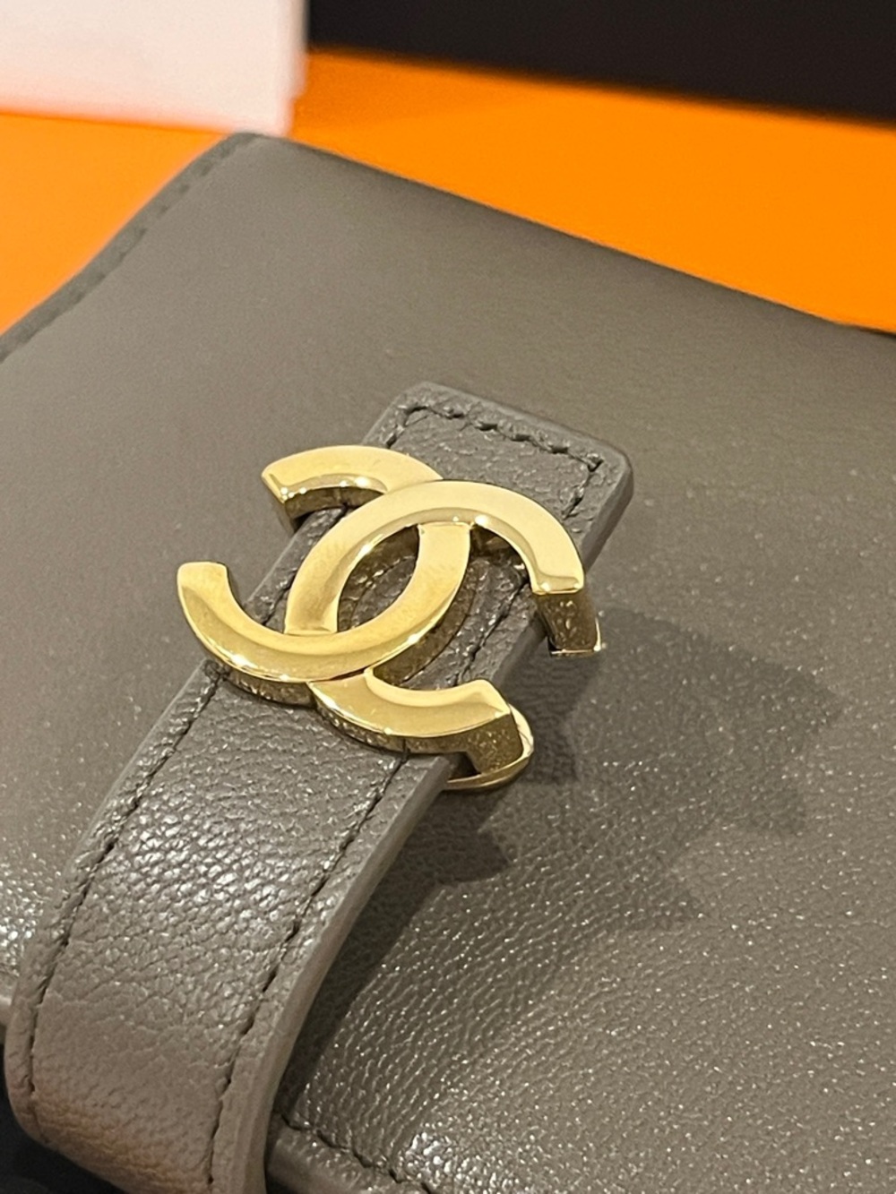 CHANEL Leather CC Turn-Lock Passport Holder w box/receipt/dust bag!New w tag!GWP